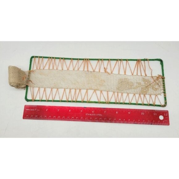 RARE Antique French Lace Loom Handmade Crochet Floral Design Vintage Paris VTG - Picture 6 of 10